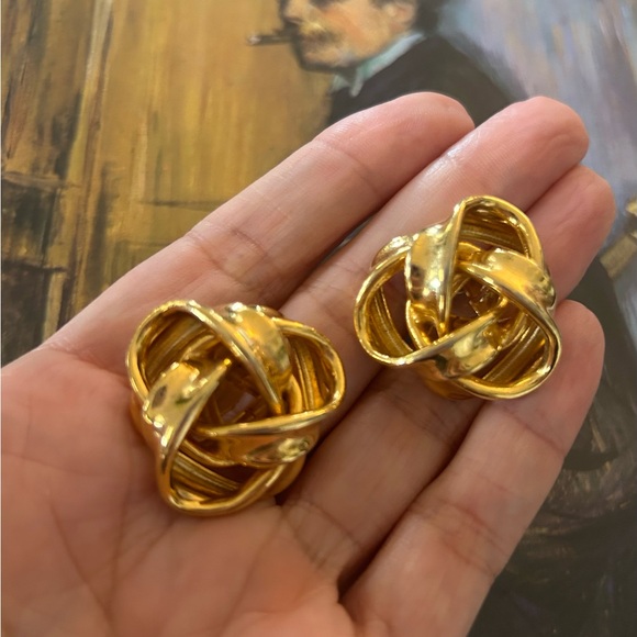 Vintage bow earrings - Picture 2 of 4